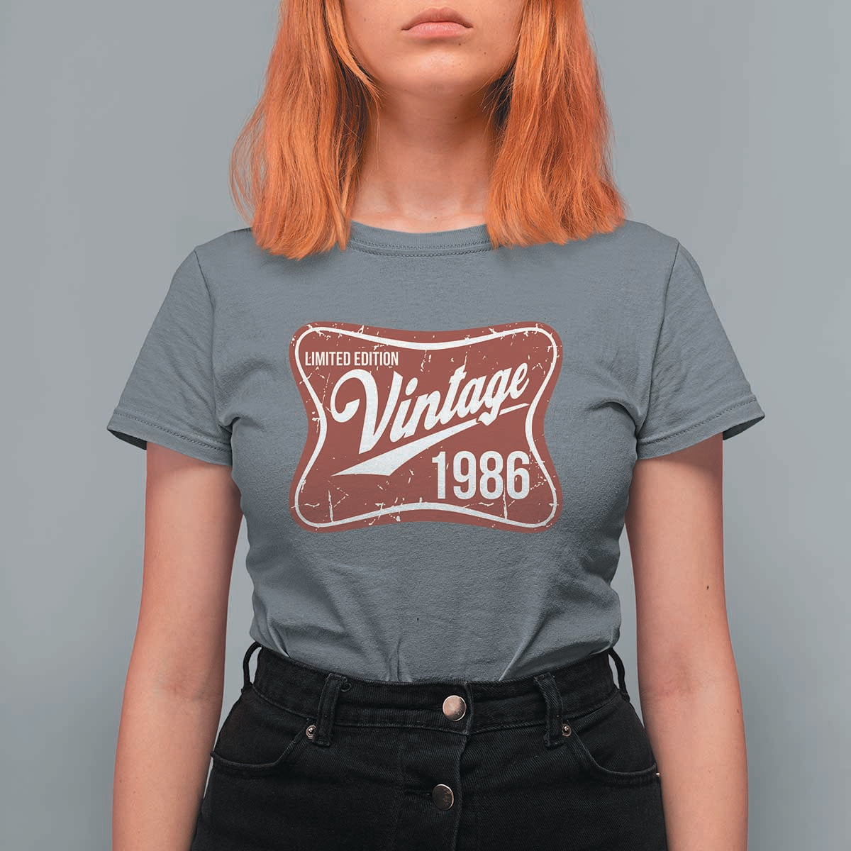 40th Birthday Beer Lover Vintage 1986 Limited Edition T Shirt For Women Red Metal Beer Soft Sign Graphic