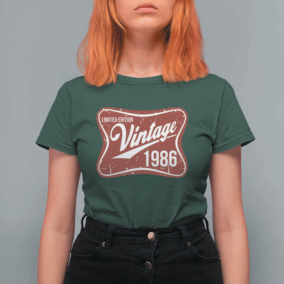 40th Birthday Beer Lover Vintage 1986 Limited Edition T Shirt For Women Red Metal Beer Soft Sign Graphic