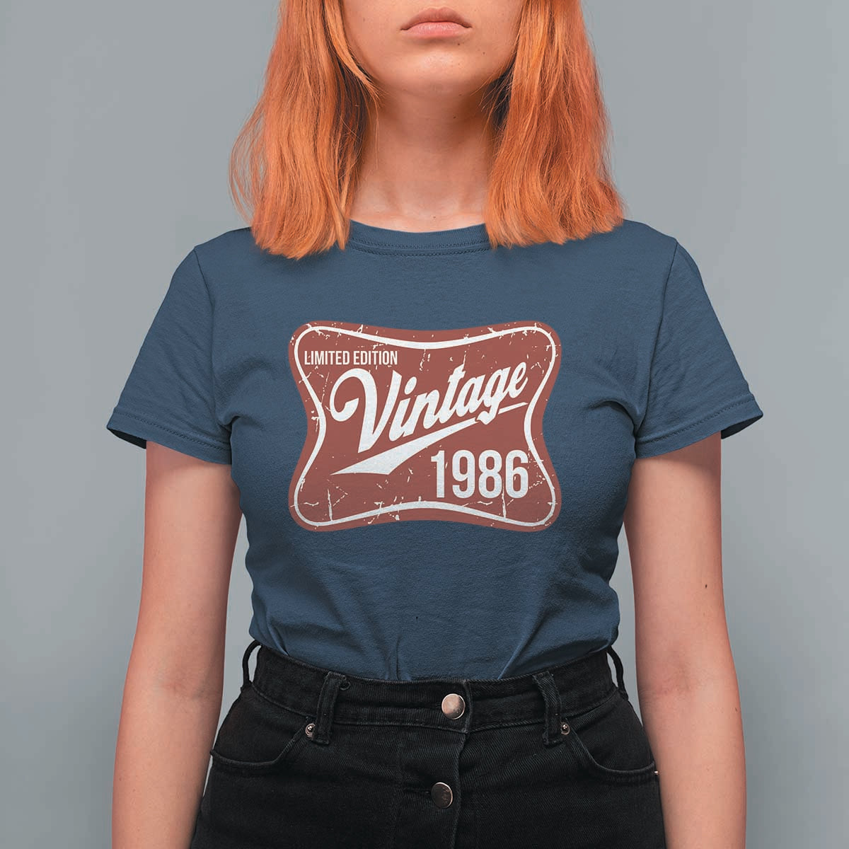 40th Birthday Beer Lover Vintage 1986 Limited Edition T Shirt For Women Red Metal Beer Soft Sign Graphic