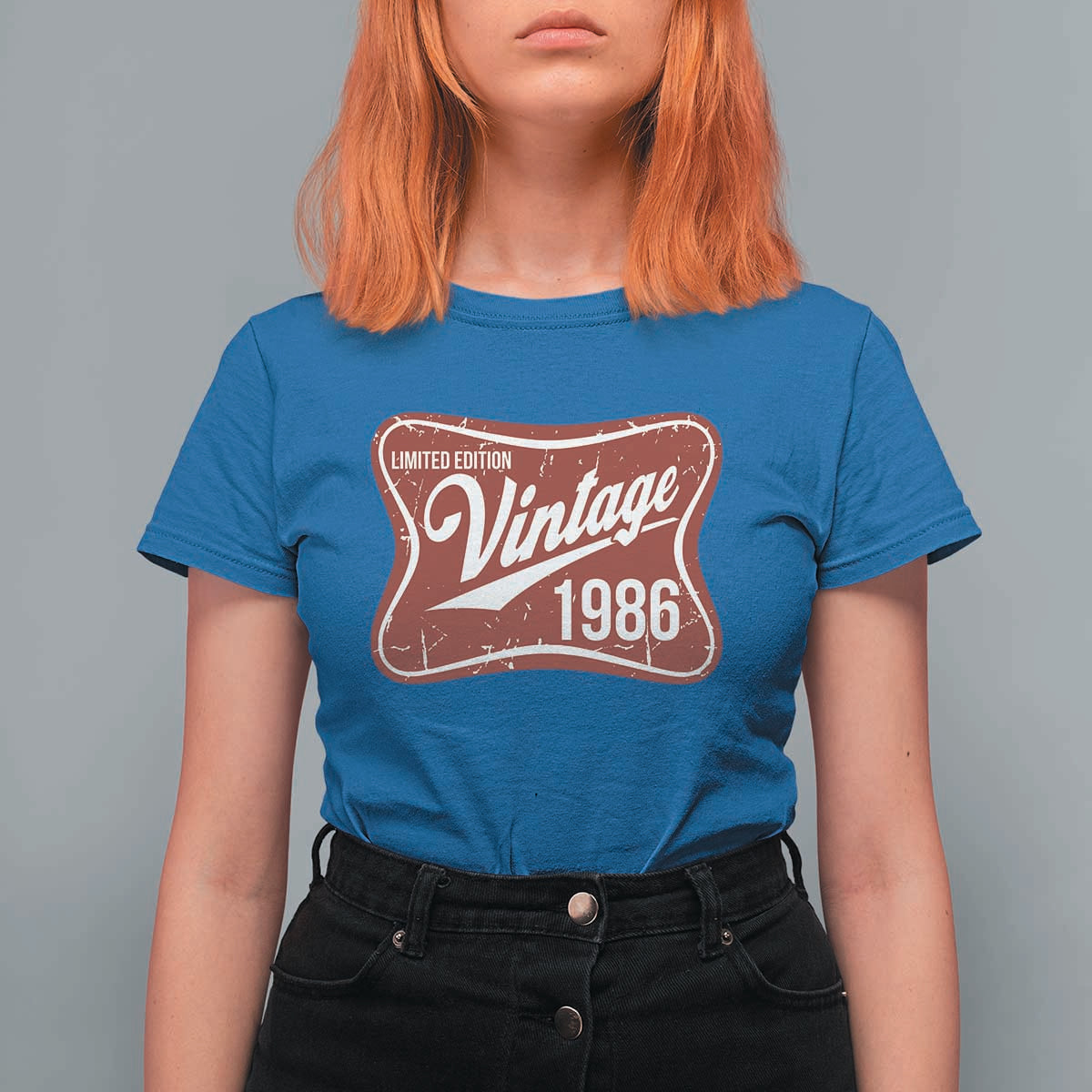 40th Birthday Beer Lover Vintage 1986 Limited Edition T Shirt For Women Red Metal Beer Soft Sign Graphic
