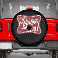 35th Birthday Beer Lover Vintage 1991 Limited Edition Spare Tire Cover Red Metal Beer Soft Sign Graphic