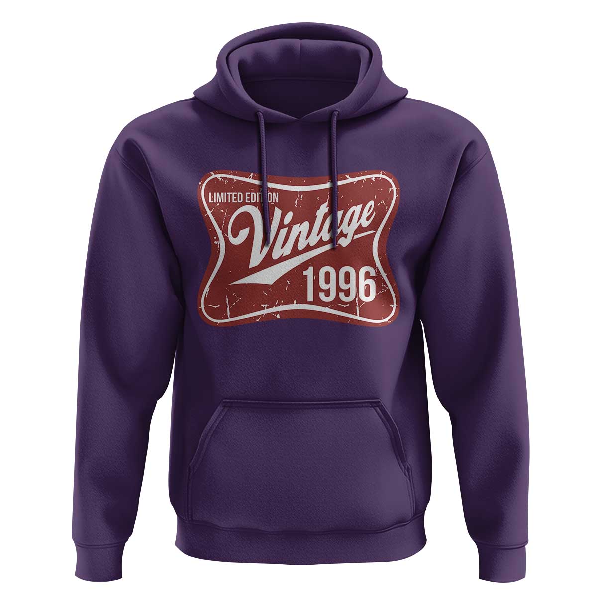 30th Birthday Beer Lover Vintage 1996 Limited Edition Hoodie Red Metal Beer Soft Sign Graphic