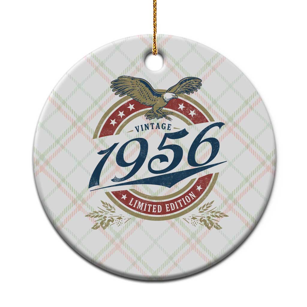 70th Birthday Beer Lover Vintage 1956 Limited Edition Ceramic Ornament Bald Eagle