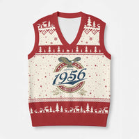 70th Birthday Beer Lover Vintage 1956 Limited Edition V-Neck Knit Sweater Vest Bald Eagle