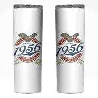 70th Birthday Beer Lover Vintage 1956 Limited Edition Skinny Tumbler Bald Eagle