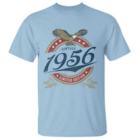 70th Birthday Beer Lover Vintage 1956 Limited Edition T Shirt Bald Eagle