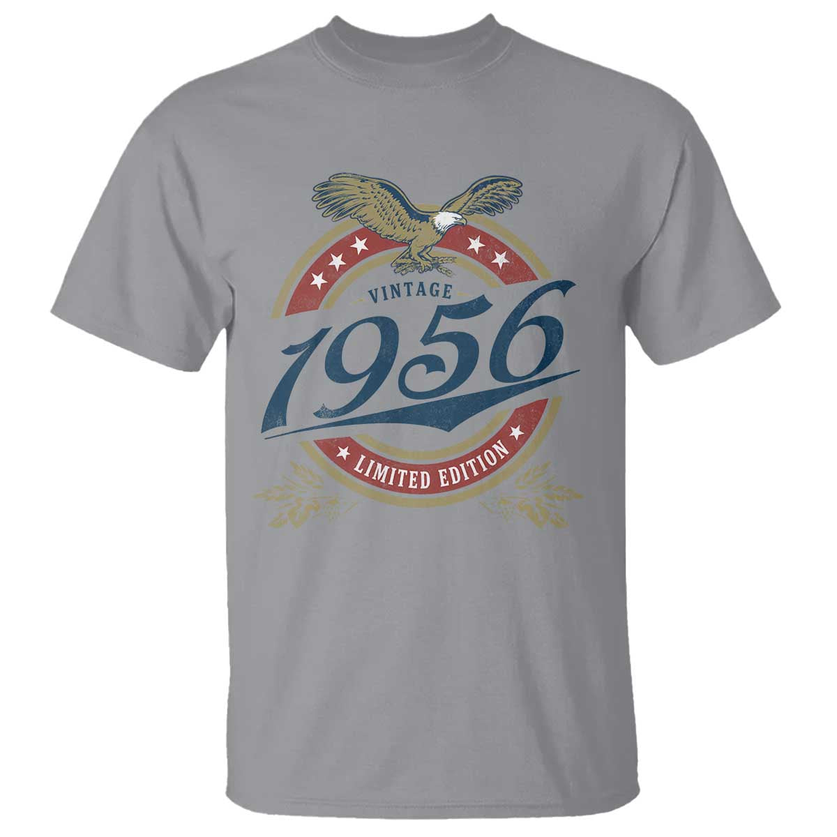70th Birthday Beer Lover Vintage 1956 Limited Edition T Shirt Bald Eagle