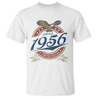 70th Birthday Beer Lover Vintage 1956 Limited Edition T Shirt Bald Eagle