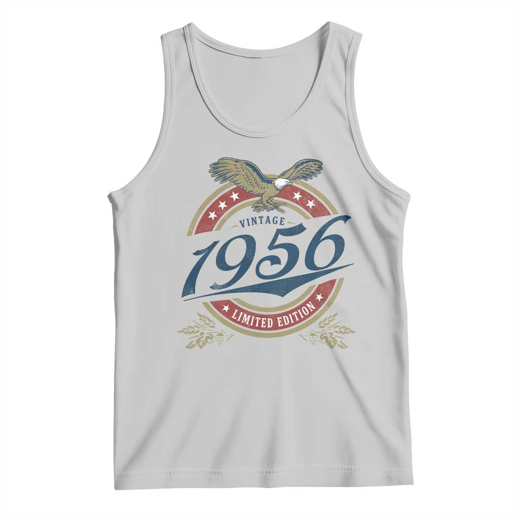 70th Birthday Beer Lover Vintage 1956 Limited Edition Tank Top Bald Eagle