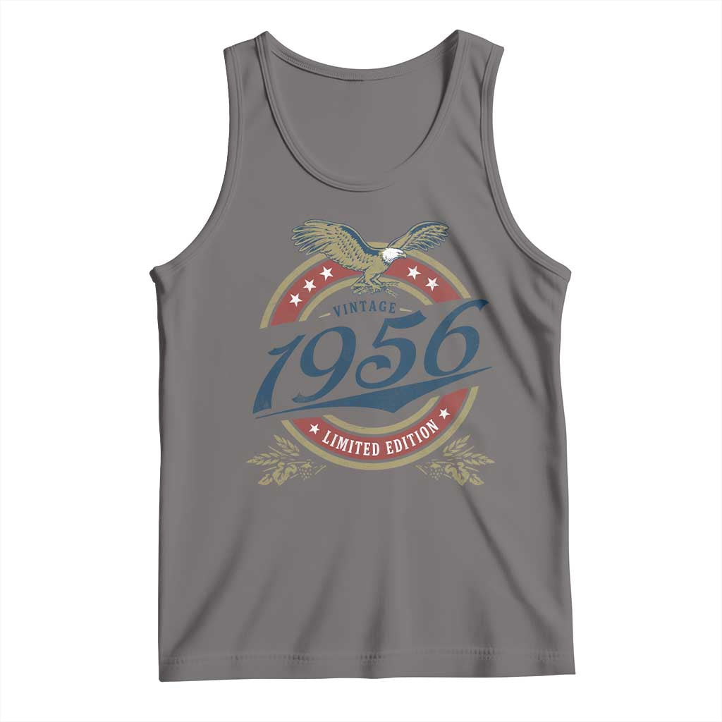 70th Birthday Beer Lover Vintage 1956 Limited Edition Tank Top Bald Eagle