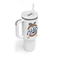 70th Birthday Beer Lover Vintage 1956 Limited Edition Tumbler With Handle Bald Eagle