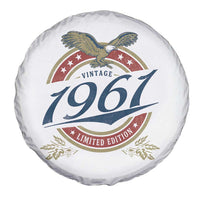 65th Birthday Beer Lover Vintage 1961 Limited Edition Spare Tire Cover Bald Eagle