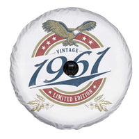 65th Birthday Beer Lover Vintage 1961 Limited Edition Spare Tire Cover Bald Eagle