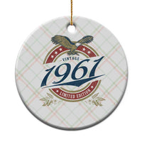65th Birthday Beer Lover Vintage 1961 Limited Edition Ceramic Ornament Bald Eagle