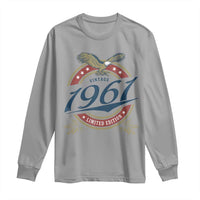 65th Birthday Beer Lover Vintage 1961 Limited Edition Long Sleeve Shirt Bald Eagle