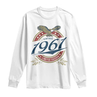 65th Birthday Beer Lover Vintage 1961 Limited Edition Long Sleeve Shirt Bald Eagle
