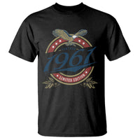 65th Birthday Beer Lover Vintage 1961 Limited Edition T Shirt Bald Eagle