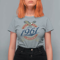 65th Birthday Beer Lover Vintage 1961 Limited Edition T Shirt For Women Bald Eagle