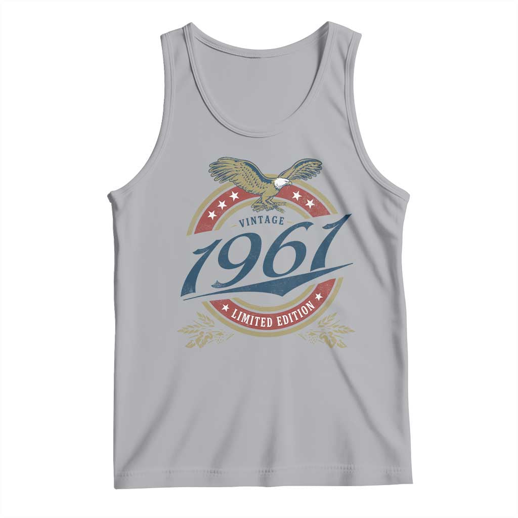 65th Birthday Beer Lover Vintage 1961 Limited Edition Tank Top Bald Eagle