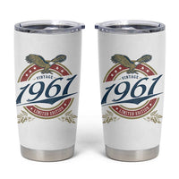 65th Birthday Beer Lover Vintage 1961 Limited Edition Tumbler Cup Bald Eagle