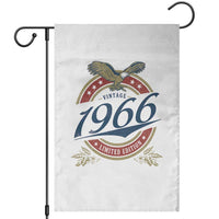 60th Birthday Beer Lover Vintage 1966 Limited Edition Garden Flag Bald Eagle