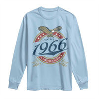 60th Birthday Beer Lover Vintage 1966 Limited Edition Long Sleeve Shirt Bald Eagle