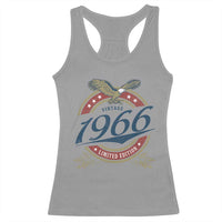 60th Birthday Beer Lover Vintage 1966 Limited Edition Racerback Tank Top Bald Eagle