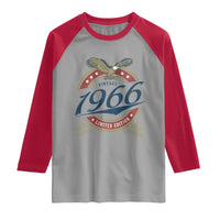 60th Birthday Beer Lover Vintage 1966 Limited Edition Raglan Shirt Bald Eagle