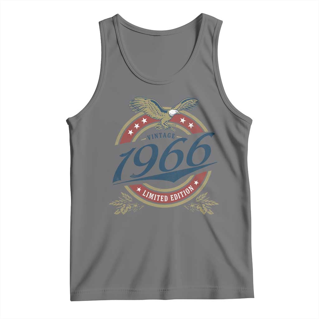 60th Birthday Beer Lover Vintage 1966 Limited Edition Tank Top Bald Eagle