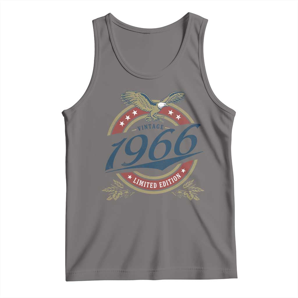 60th Birthday Beer Lover Vintage 1966 Limited Edition Tank Top Bald Eagle