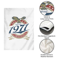 55th Birthday Beer Lover Vintage 1971 Limited Edition Garden Flag Bald Eagle
