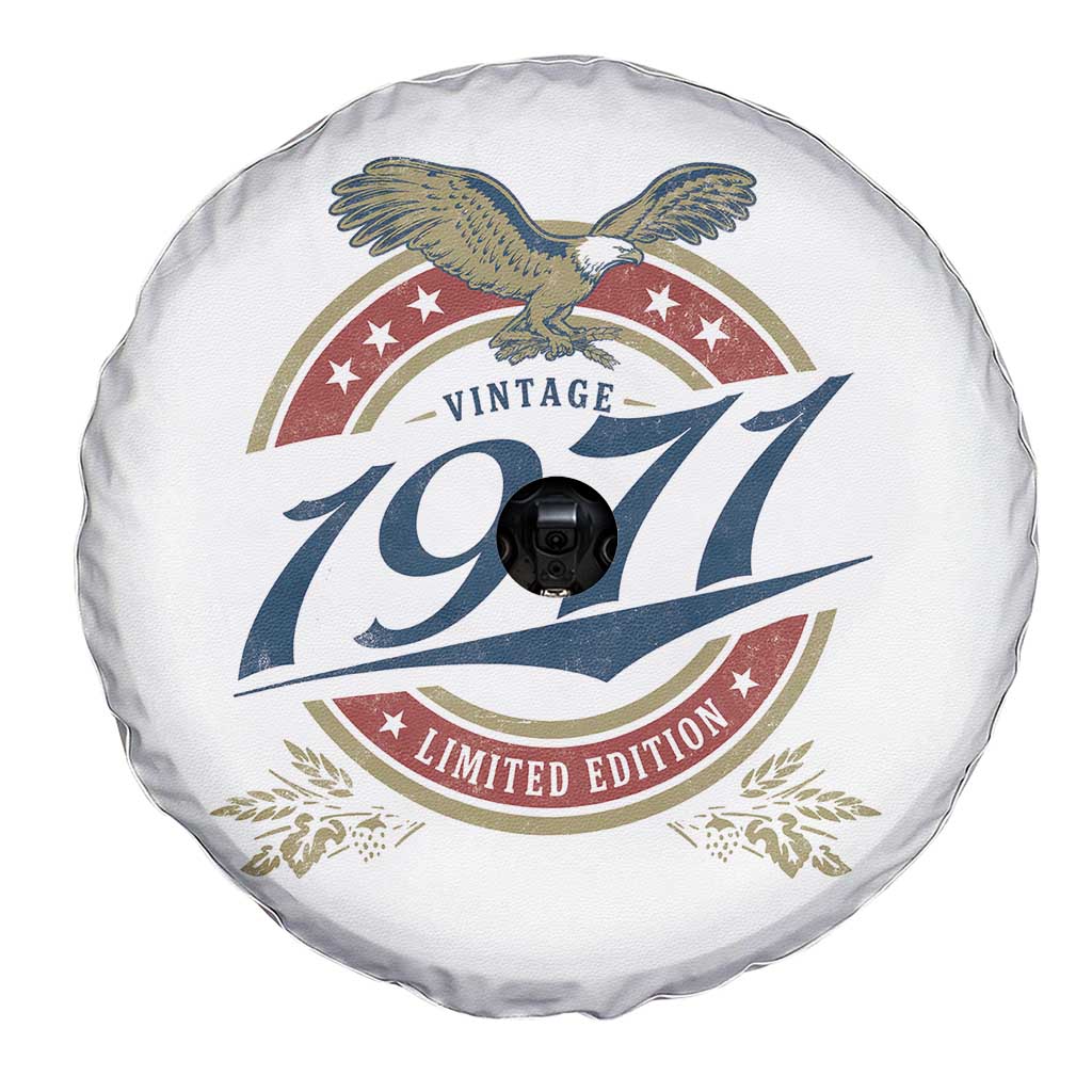 55th Birthday Beer Lover Vintage 1971 Limited Edition Spare Tire Cover Bald Eagle