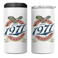 55th Birthday Beer Lover Vintage 1971 Limited Edition 4 in 1 Can Cooler Tumbler Bald Eagle