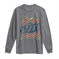 55th Birthday Beer Lover Vintage 1971 Limited Edition Long Sleeve Shirt Bald Eagle