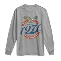55th Birthday Beer Lover Vintage 1971 Limited Edition Long Sleeve Shirt Bald Eagle