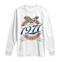 55th Birthday Beer Lover Vintage 1971 Limited Edition Long Sleeve Shirt Bald Eagle