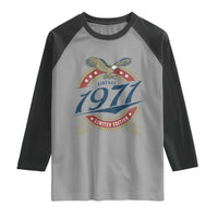 55th Birthday Beer Lover Vintage 1971 Limited Edition Raglan Shirt Bald Eagle