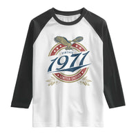55th Birthday Beer Lover Vintage 1971 Limited Edition Raglan Shirt Bald Eagle
