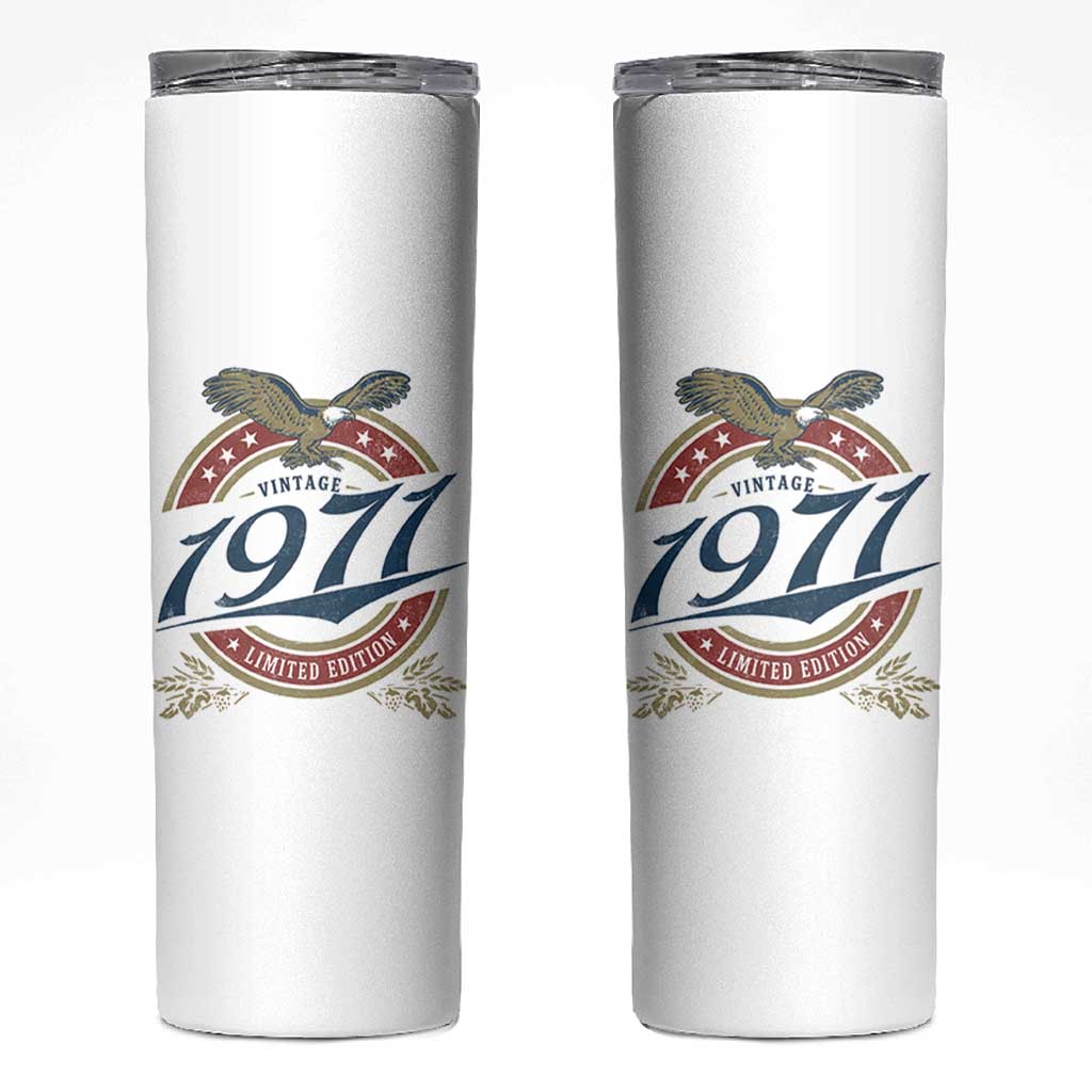 55th Birthday Beer Lover Vintage 1971 Limited Edition Skinny Tumbler Bald Eagle