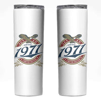 55th Birthday Beer Lover Vintage 1971 Limited Edition Skinny Tumbler Bald Eagle
