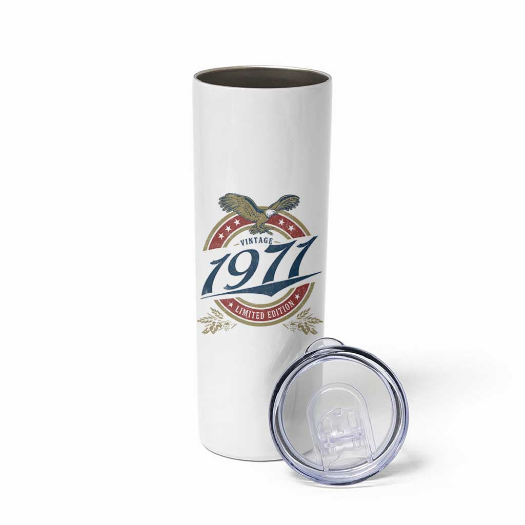 55th Birthday Beer Lover Vintage 1971 Limited Edition Skinny Tumbler Bald Eagle