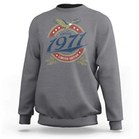 55th Birthday Beer Lover Vintage 1971 Limited Edition Sweatshirt Bald Eagle