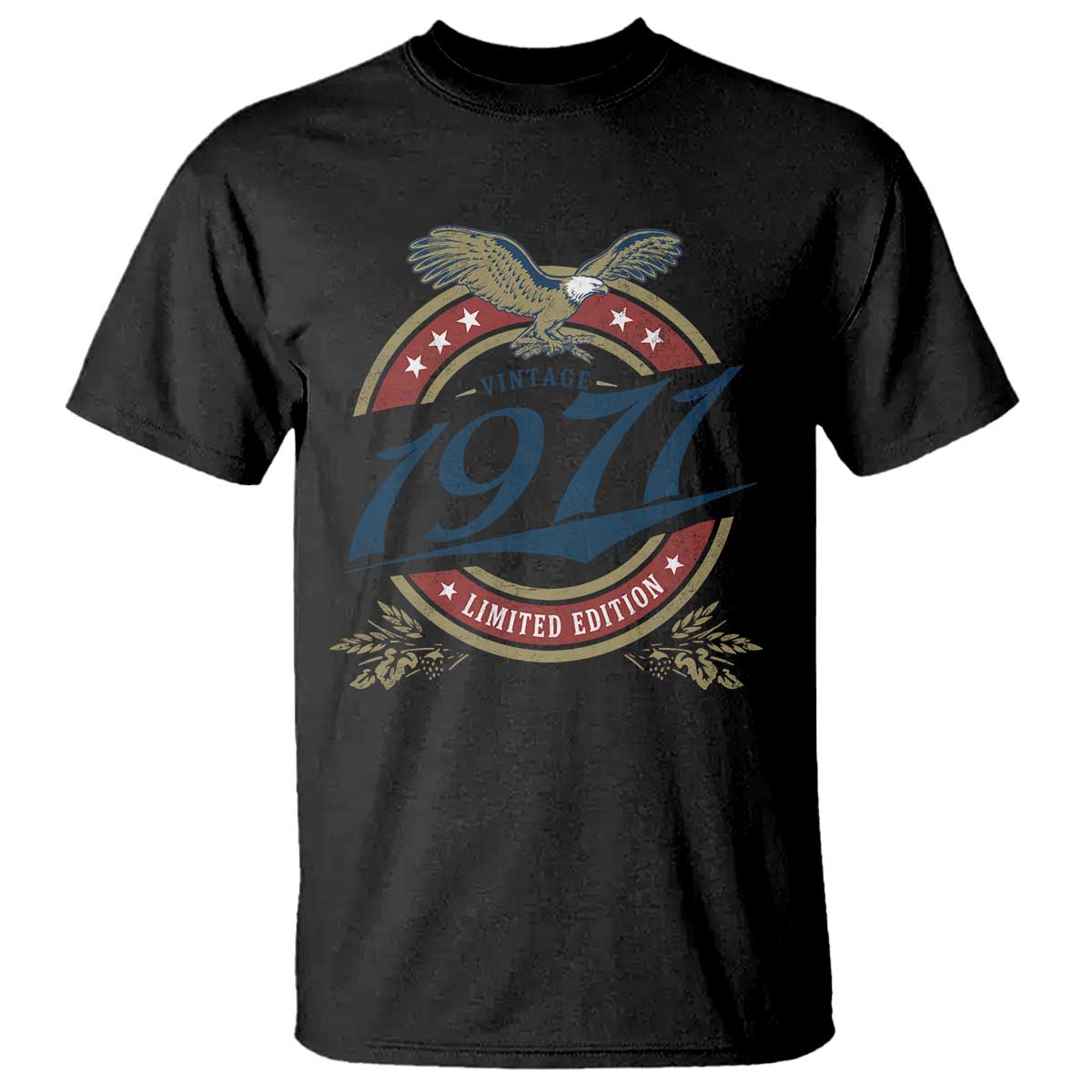 55th Birthday Beer Lover Vintage 1971 Limited Edition T Shirt Bald Eagle