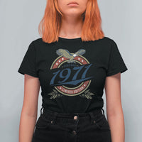 55th Birthday Beer Lover Vintage 1971 Limited Edition T Shirt For Women Bald Eagle