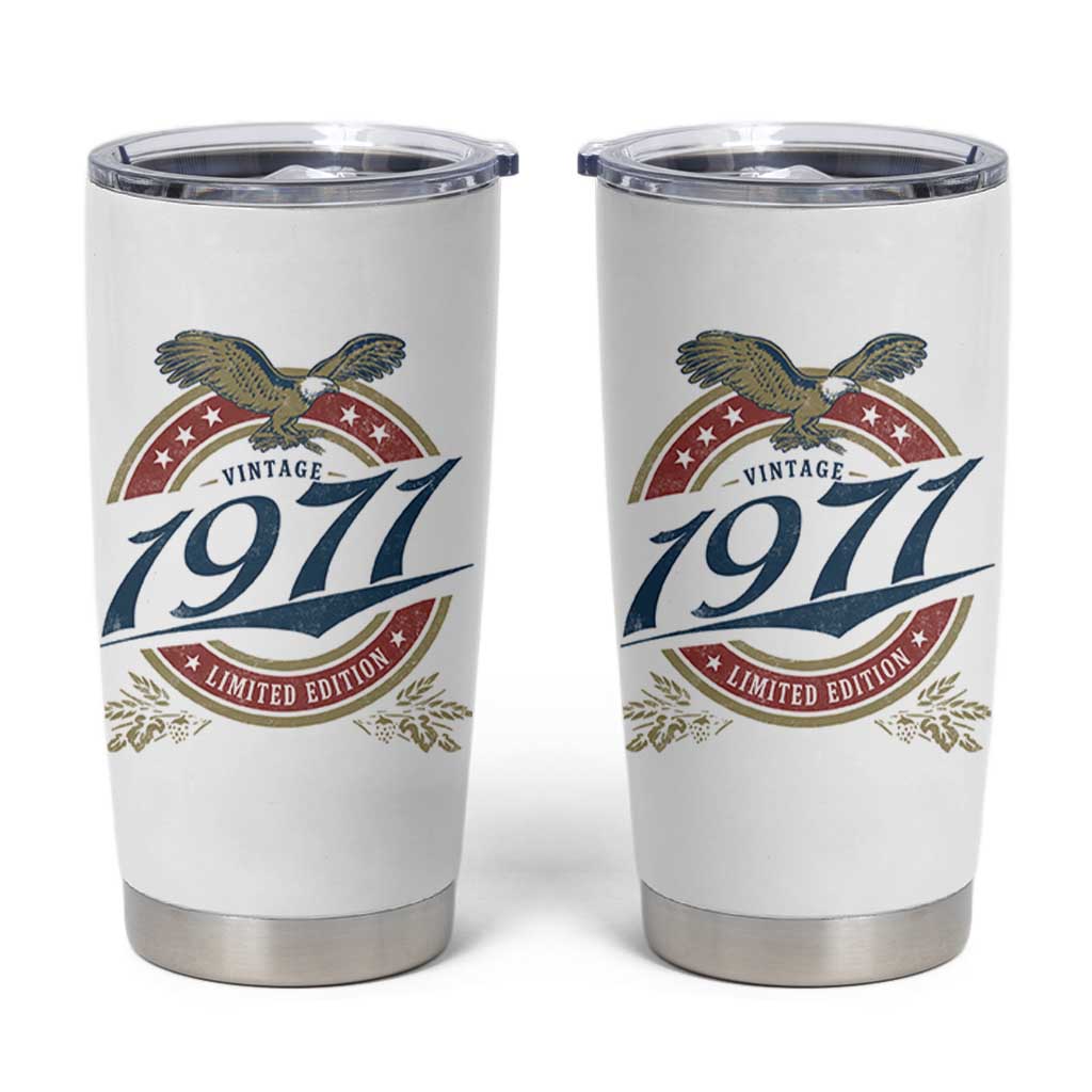 55th Birthday Beer Lover Vintage 1971 Limited Edition Tumbler Cup Bald Eagle
