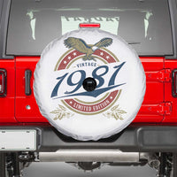 45th Birthday Beer Lover Vintage 1981 Limited Edition Spare Tire Cover Bald Eagle