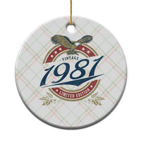 45th Birthday Beer Lover Vintage 1981 Limited Edition Ceramic Ornament Bald Eagle