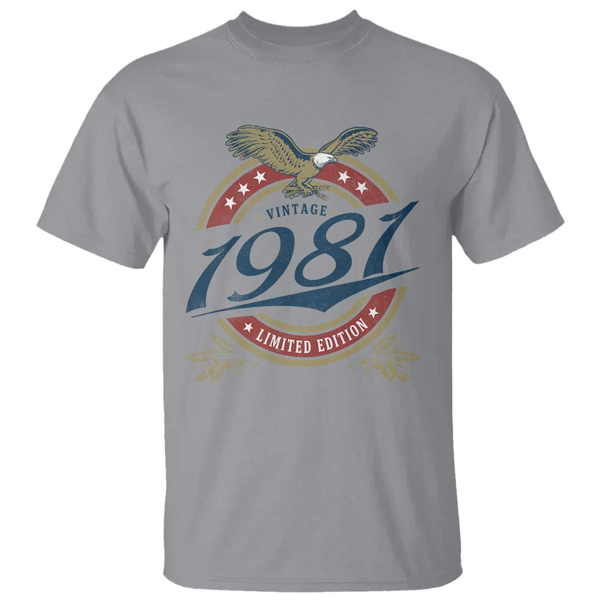 45th Birthday Beer Lover Vintage 1981 Limited Edition T Shirt Bald Eagle