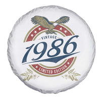 40th Birthday Beer Lover Vintage 1986 Limited Edition Spare Tire Cover Bald Eagle