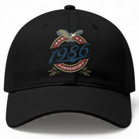 40th Birthday Beer Lover Vintage 1986 Limited Edition Baseball Cap Bald Eagle